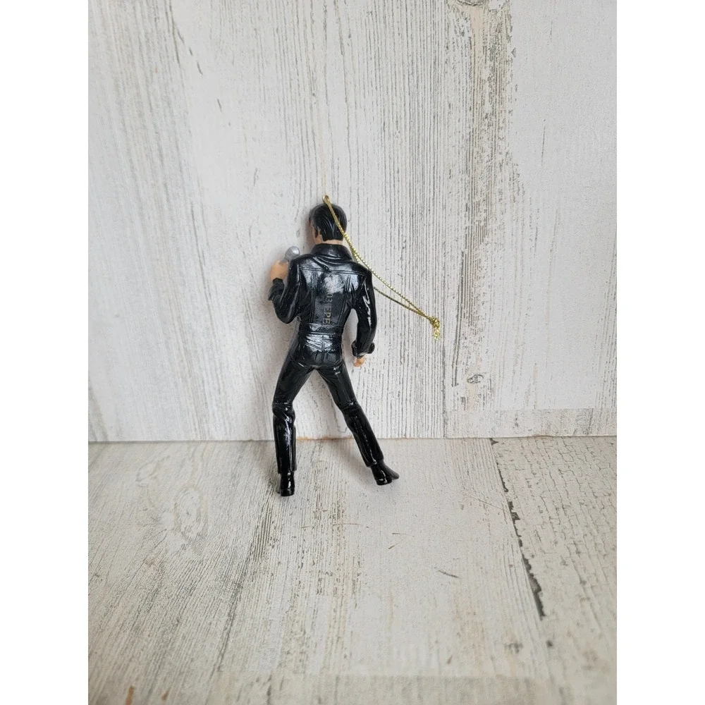 Elvis Presley Kurt Adler black outfit ornament vintage Xmas microphone